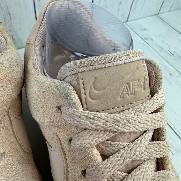 Nike Air Force 1 Light Pink Suede Leather Sage Low Top Sneaker Size 8 - Picture 5 of 14